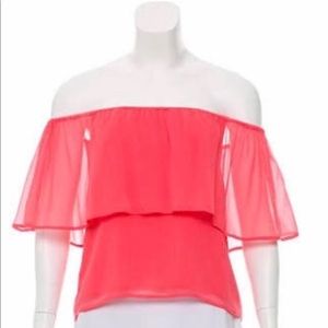 Rebecca minkoff off the shoulder top so cute